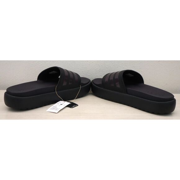 Adidas JI4745 Women Sz 11B Black/Aurora Metallic Adilette Platform Slide Sandals - Picture 11 of 12
